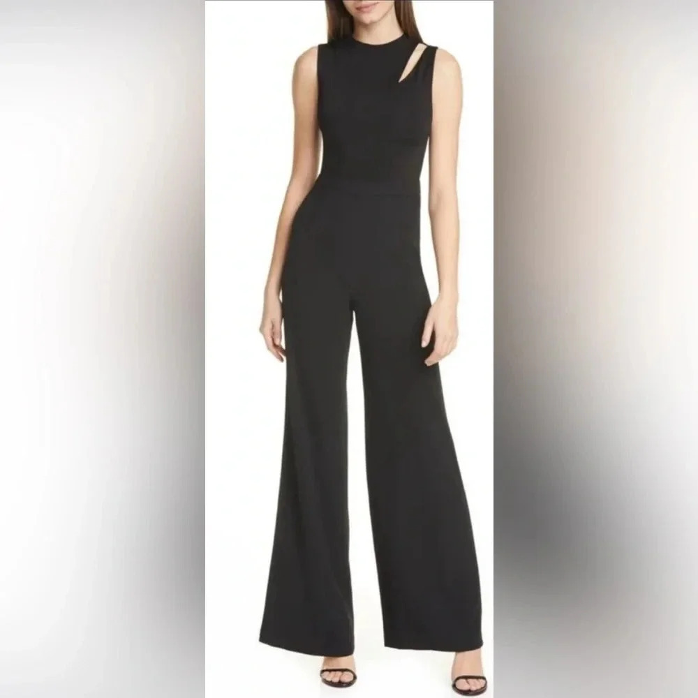 Alice & Olivia Ivy Cutout Shoulder Sleeveless Wide Leg. Size 4